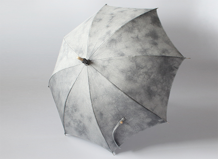 絹の日傘 しぼり染め 43cm（グレー） | SILK365｜暮らしに寄り添う 